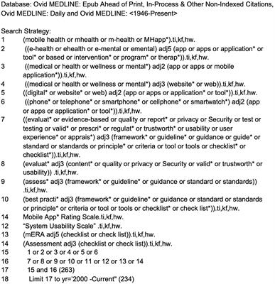 A mixed methods analysis of existing assessment and evaluation tools (AETs) for mental health applications